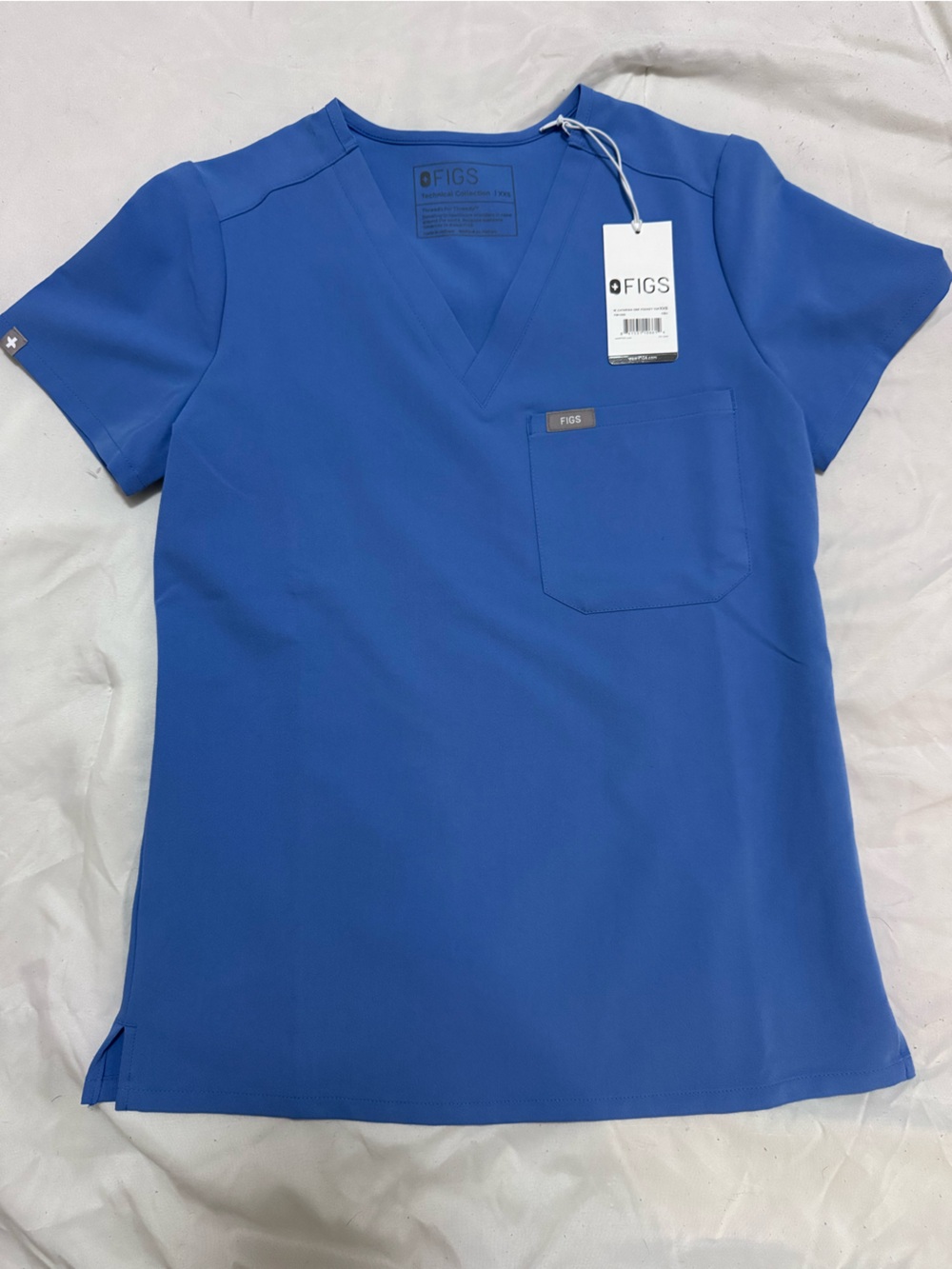 NWT FIGS Cecil Blue Catrina One Pocket XXS